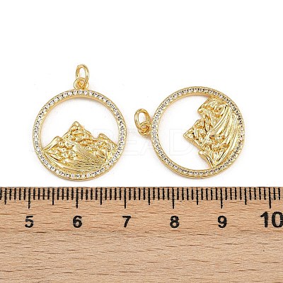 Brass Micro Pave Cubic Zirconia Pendants KK-A269-59G-1