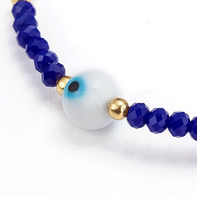 Faceted Glass Beaded Stretch Bracelets BJEW-JB05985-01-1