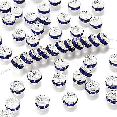 Brass Grade A Rhinestone Spacer Beads RB-A014-Z8mm-05S-1