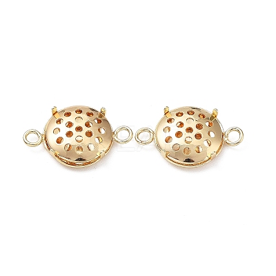 Brass Cabochon Connector Settings KK-Q785-09B-G-1