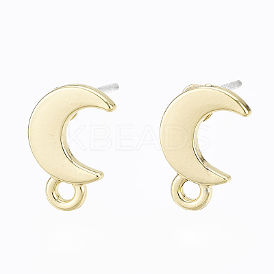 Alloy Stud Earring Findings X-PALLOY-T064-77LG-RS-1
