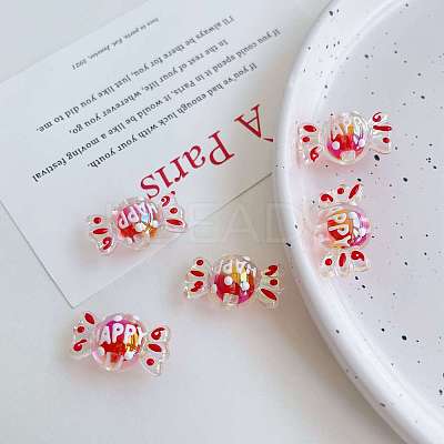 Transparent Acrylic Beads OACR-E025-07-1