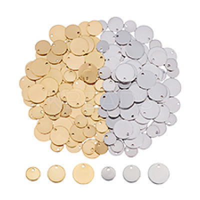 180Pcs 6 Styles 201 Stainless Steel Laser Cut Charms STAS-PH0006-19-1