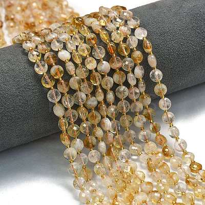 Heated Natural Citrine Beads Strands G-K389-B70-01-1