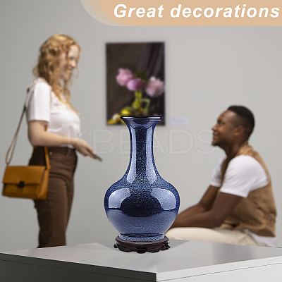 Wood Plant Flower Pot Base Buddha Statue Display Pedestals AJEW-WH0419-30A-1