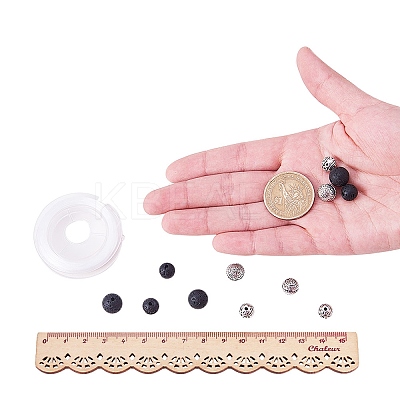 200PCS Natural Lava Rock Beads DIY-PH0014-01-1
