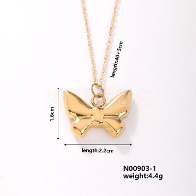 Fashion Elegant Golden Plated 304 Stainless Steel Pendant Necklaces SJ0947-1-1