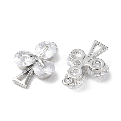 Brass Micro Pave Cubic Zirconia Pendants KK-F872-07P-1