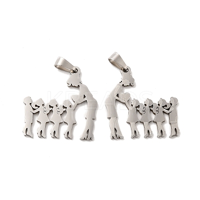 Non-Tarnish Mother's Day/Teachers' Day 201 Stainless Steel Pendants STAS-K251-016P-1