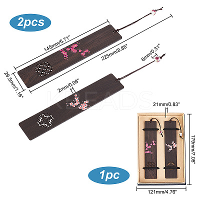 Rectangle Wood Bookmark OFST-WH0002-19-1