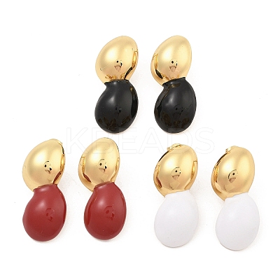 PVD Vacuum Plating Golden 304 Stainless Steel Stud Earrings for Women EJEW-Z068-11G-1
