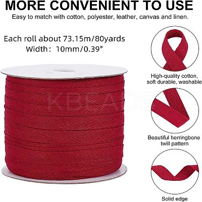 Cotton Twill Tape Ribbons OCOR-WH0058-35A-1