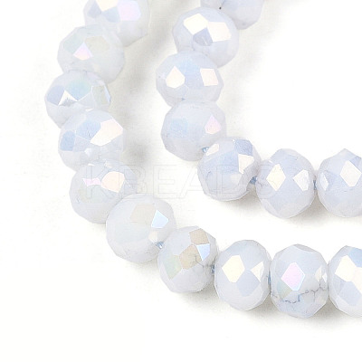 Anti-Tarnish Electroplate Rondelle Glass Beads Strands EGLA-T021-4mm-17-01-1