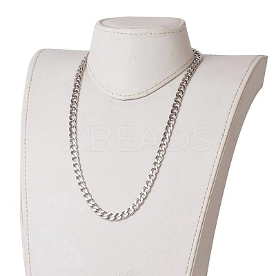 Tarnish Resistant Men's 304 Stainless Steel Cuban Chains Bracelets and Necklaces Jewelry Sets SJEW-JS01159-1