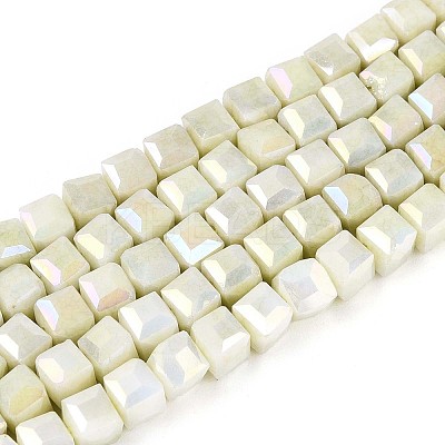Anti-Tarnish Electroplate Glass Beads Strands GLAA-T025-4mm-10D-1