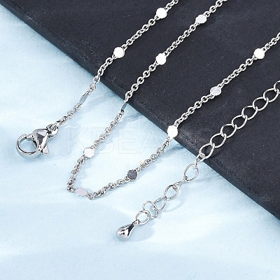 1MM Brass Cable Chain Necklace for Women Men KK-P302-02P-1