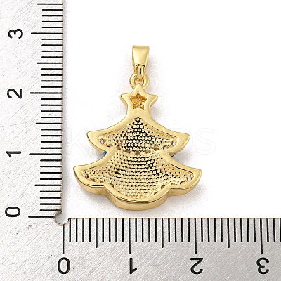 Christmas Brass Micro Pave Cubic Zirconia Pendants KK-H468-03B-03G-1