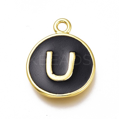 Brass Enamel Pendants KK-H103-02U-G-1