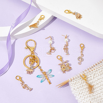 Music Theme Stitch Markers HJEW-AB00183-1