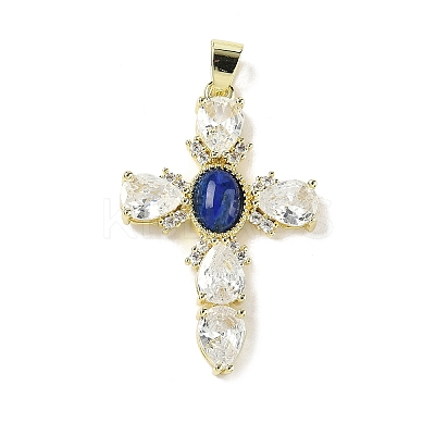 Natural Lapis Lazuli Pendants G-P585-04G-06-1