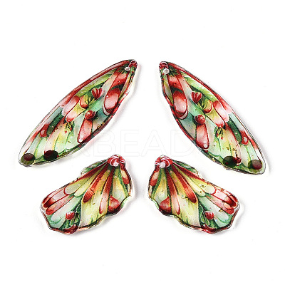Epoxy Resin Butterfly Wing Pendants FIND-N005-66-1