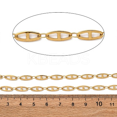 304 Stainless Steel Oval Link Chains CHS-K023-07G-1