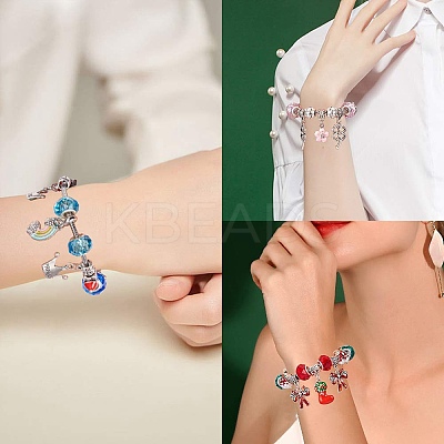 Brass European Style Bracelets Jewelry Making KK-SC0001-12P-1