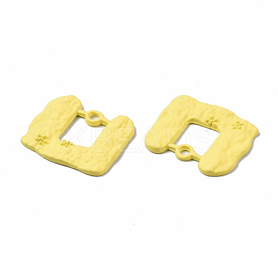 Spray Painted Alloy Pendants PALLOY-Q434-011E-NR-1