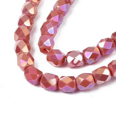Electroplate Glass Beads Strands EGLA-N002-13-A16-1