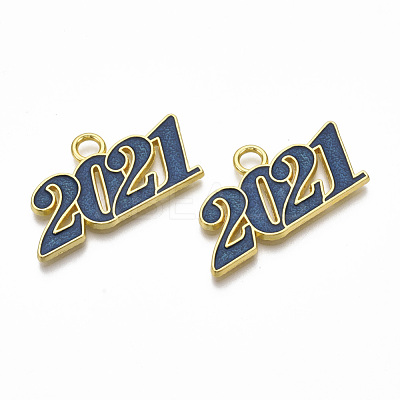 Alloy Enamel Pendants PALLOY-T078-03B-1