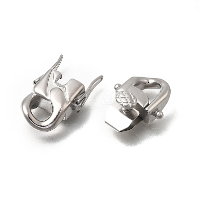 304 Stainless Steel Twister Clasps STAS-D382-05D-P-1