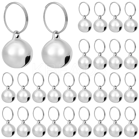 24Pcs Brass Bell Pendant Decorations AJEW-BM0001-14-1