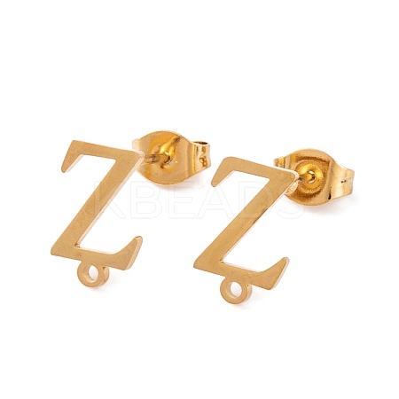 Ion Plating(IP) 304 Stainless Steel Stud Earrings FIND-Q103-01Z-G-1