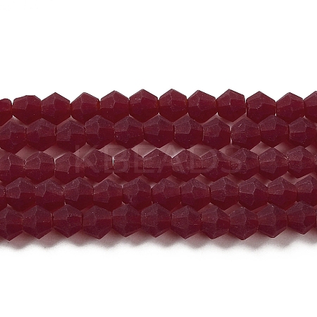 Imitate Austrian Crystal Frosted Glass Beads Strands EGLA-A039-T4mm-MD27-1