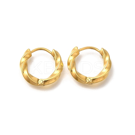 Ion Plating(IP) 304 Stainless Steel Hoop Earrings EJEW-H018-05G-01-1