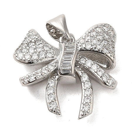 Brass Micro Pave Clear Cubic Zirconia Pendants FIND-Z041-05P-1
