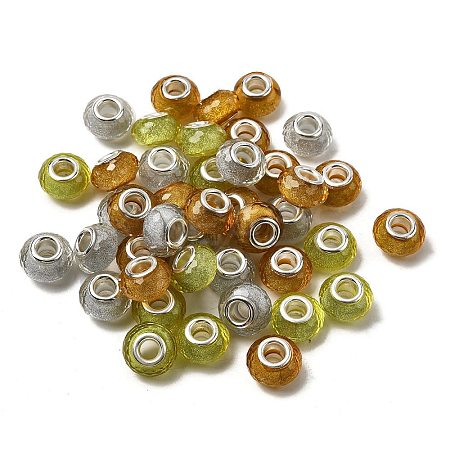 Faceted Resin European Beads RESI-C063-01E-1