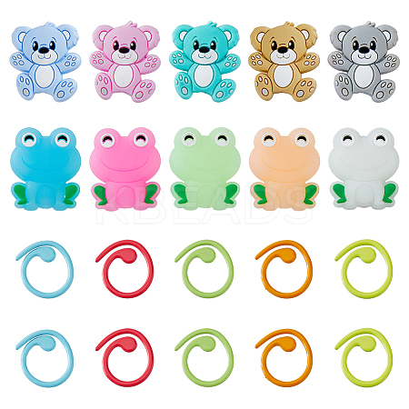 Bear & Frog Food Grade Eco-Friendly Silicone Needle Caps DIY-DC0002-20-1