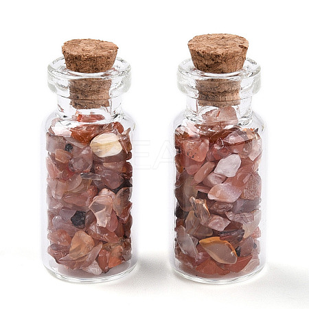 Glass Wishing Bottle Display Decorations AJEW-T013-02K-1