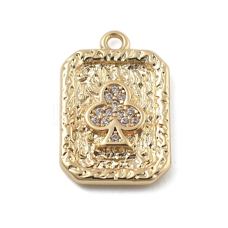 Brass Micro Pave Cubic Zirconia Pendants LS-KK-D283-30G-02-1