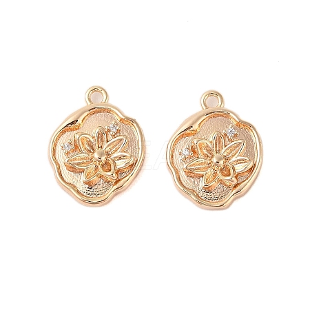 Brass Pendants with Clear Glass KK-N254-52G-1