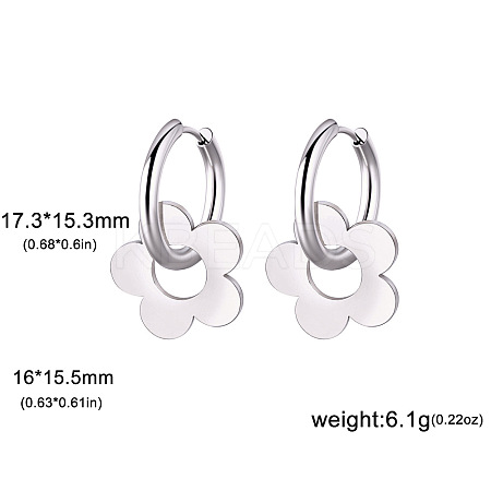 304 Stainless Steel Hoop Earrings FS-WG6A0FB-13-1