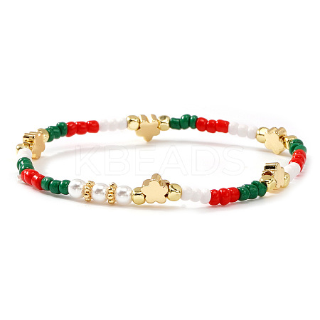 Christmas Acrylic Beads Stretch Bracelets QX4351-5-1