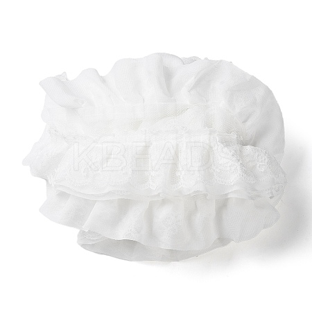 3-Layer Pleated Chiffon Flower Lace Trim OCOR-XCP0002-11A-1