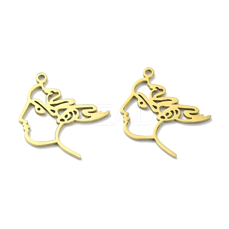 201 Stainless Steel Pendants STAS-K269-01D-G-1