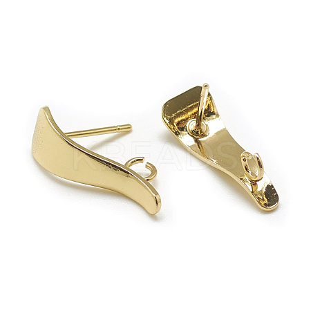 Brass Stud Earring Findings KK-N200-103-1