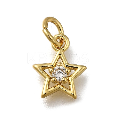 Brass Micro Pave Cubic Zirconia Pendants ZIRC-I070-017G-1