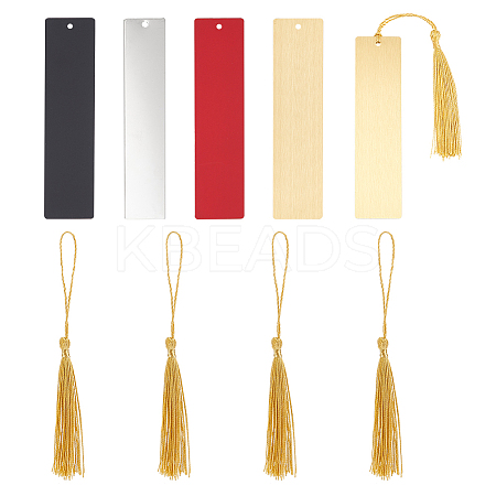 4Pcs 4 Style Blank Bookmark Pendants OFST-UN0001-02-1