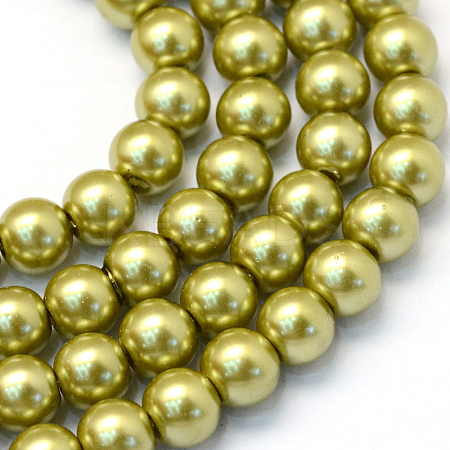 Baking Paint Glass Pearl Bead Strands HY-Q003-3mm-43-1