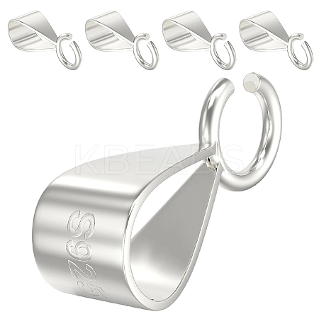 6Pcs 925 Sterling Silver Tube Bails STER-SC0001-64P-1